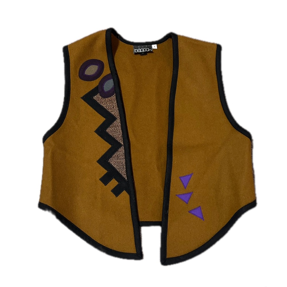Vintage Beppa Wool vest with geometric designs